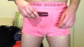 Cum through boxers with my gf vibrator