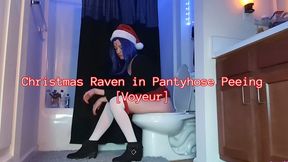 Christmas Raven in Pantyhose Peeing [Voyeur] Sage Eldritch