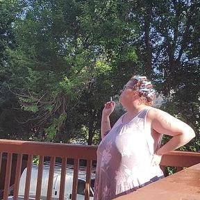 Ma's Smokin' in Curlers