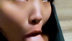 Asian Gamer Girl gets stuffed by BWC