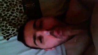 Amateur guy with a huge cock goes wild in a wild gangbang with his bisexual girlfriend