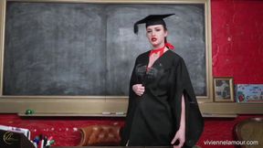 Pegged at Your Graduation - the Faculty's Final Exam - Headmistress Vivienne L'amour Fucks Your Hole and Milks Your Cum (720p)