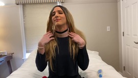 Crossdresser in Female Body Suit Using Toys