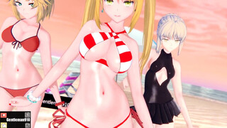 【KKS／MMD】【I'm ill】 モードレッド ネロ・クラウディウス セイバーオルタ【Fate/Grand Order】