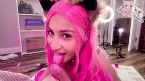 Hungry Kitten Drains Her Owner's Cock – Part 1 of Petplay Series