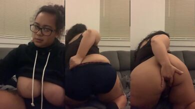 Hawaiian slut strips then smokes then gets fucked deep