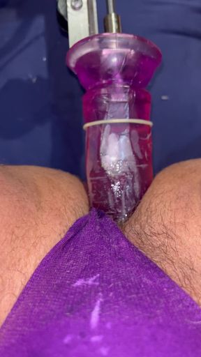 Massive dildo on my fuck machine
