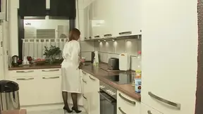 Fucked away by the craftsman in the kitchen