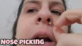 Big Nose Fetish Play – Can't Stop Digging and Picking My Huge Nose