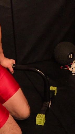 Wrestler Coregasm in Singlet
