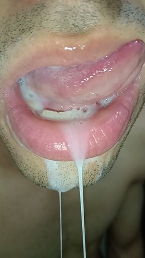Cum in my mouth, play with your cum, and swallow it, sexy, femboy, trans, gay naughty, tongue, sloopy, six pack&hellip;   Clip 1