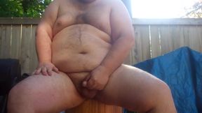 Gay Fat Guy Solo Wacking Off Small Dick Cumshot