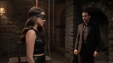 Beautiful Latina secretly sees her waiter in a basement far from home - AI-generated content
