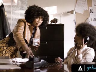 GIRLSWAY - Detective Misty Stone Has Hard Sex With Her Colleague On Their Desk at the Police Station