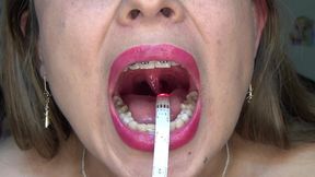 Deepthroat to a Colored Electric Tape...
