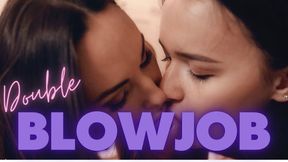 Double blowjob scene with Lilu Moon and Sasha Sparrow &mdash;  big dick&#x1F346; POV