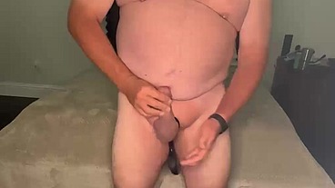 Cock Ring Butt Plug combo and Jerking