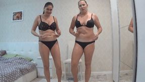 We play with our sexy belly f