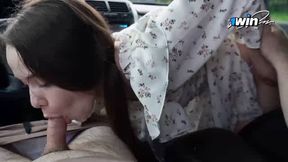 Step sister paid with a blowage for a ride. Fucked in the car - Deluxe_Bitch - hot hardcore porn!