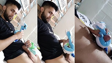 Fucking my soft dragonair pokemon plushie until I cum
