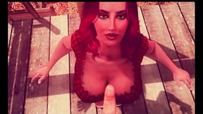 Big-busted redhead blows minds wide open in immersive 3D sex romp