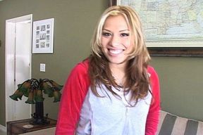 Jennifer Luv fucking in the bedroom with her natural tits