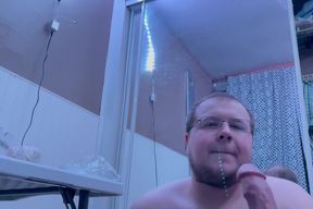 Chubby Bi Dude Gives Oral To Big Black Dildo
