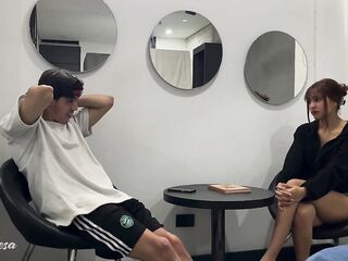 me follo a mi'migo de la universidad a escondidas y me trago su leche