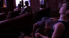 Two Gay Friends Having Fun in Theatre While Watching Movie