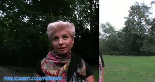 HD Blonde lesbian takes cock for money