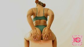 Ebony Ass Worship In Green Thong wmv