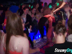 Amateur clothed sluts rammed by strippers