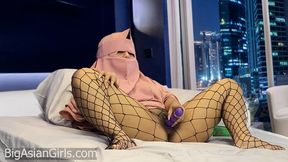 *Big Asian Girls Porn* Fun hijab Teen black fishnet stockings Sex Toy masturbation-version1 bagMP4