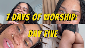 7 Days Of Worship: Day 5- Ebony Femdom Goddess Rosie Reed Slave Training Worship Conditioning