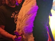 Blindfolded Canine edged by Daddy Bear until he cums