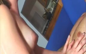 Skinny Brunette Dripping Wet From Intense Fingering and Pounding