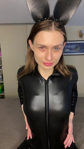 Latex Domme Orders You - Bunny Girl Fetish POV