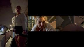 exhib exterieur sur une avenue avec un inconnu