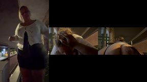 exhib exterieur sur une avenue avec un inconnu