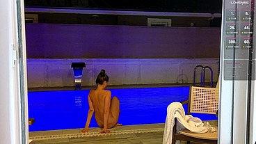 swimming in coldest pool was fun to do