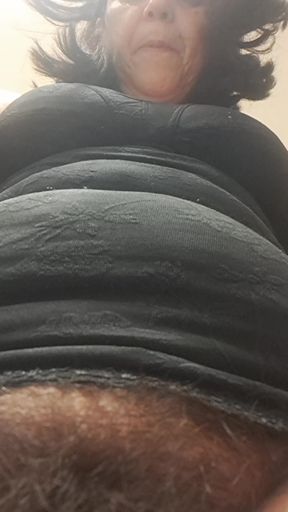 MILF, brushing teeth, and this hairy woman is just begging to be fucked.