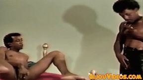 Vintage black macho bareback fucking his cute boyfriend