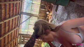 putaria na roca ele fodeu a namorada no rancho e ela engoliu o gozo todinho!