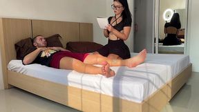 dude has a strong and painful erection seizure, so he needs an urgent sexual emergency