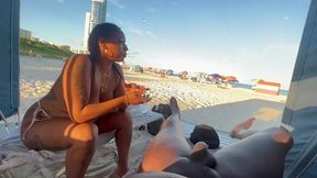 sucking dick on public beach