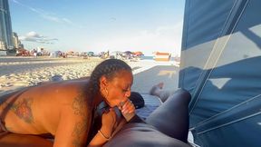 sucking dick on public beach