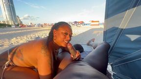 sucking dick on public beach