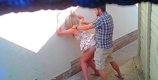 Camera Caught Couple Fucking Outside Public Restaurant