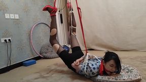 chinese feet up hogtie bondage