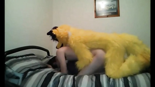 Skinny Twink Fucked By Mascot